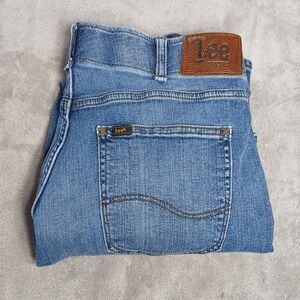 Lee Extreme Motion Jeans Mens 34x30 Bootcut Classic Faded Stretch Gusseted Denim